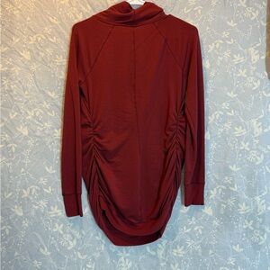 Isabel Maternity by Ingrid & Isabel Red Ruched Long Sleeve Shirt